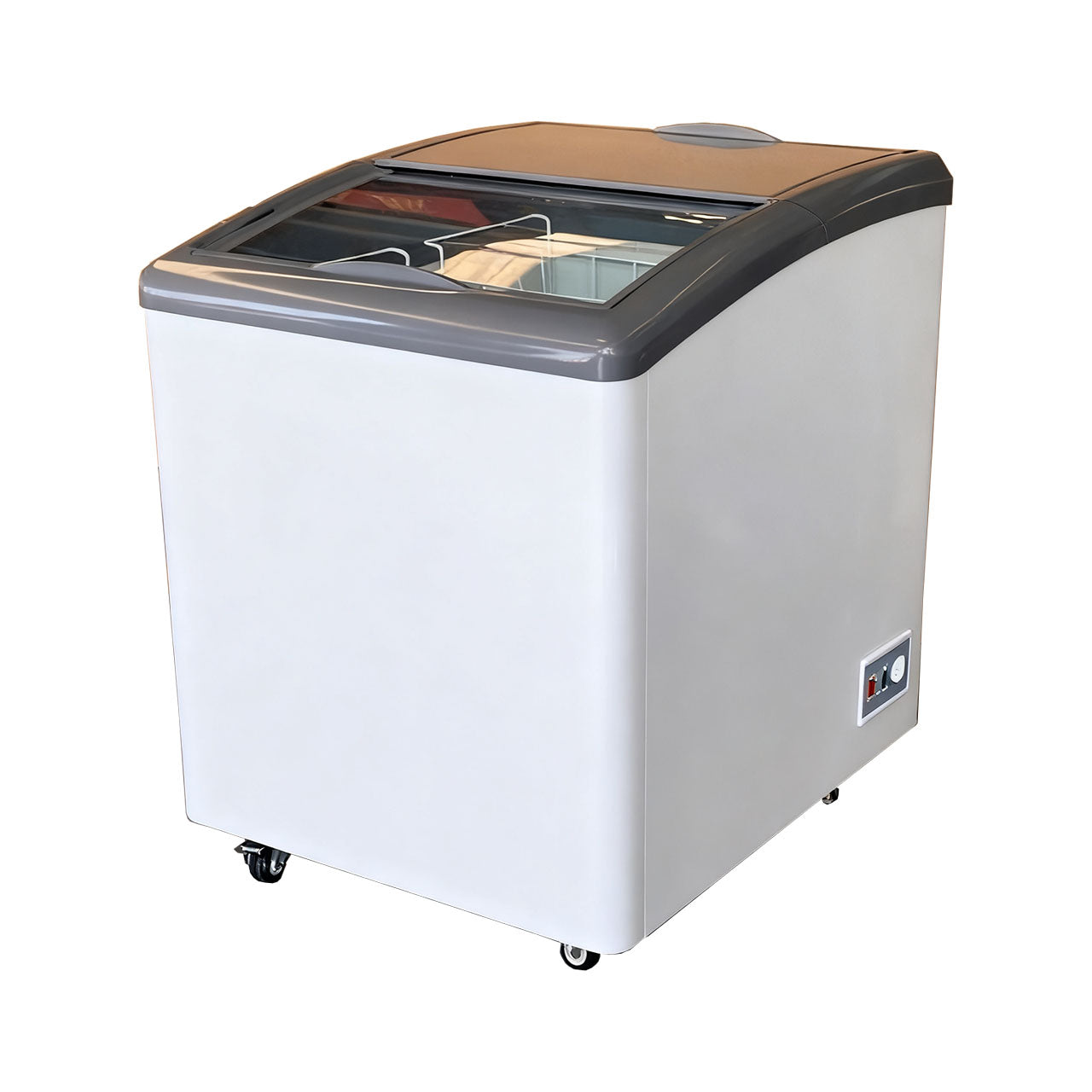 Commercial Ice Cream Freezer Display Case - Perfect for Ice Cream Shops, Supermarkets to Keep Treats Fresh and Attractive
