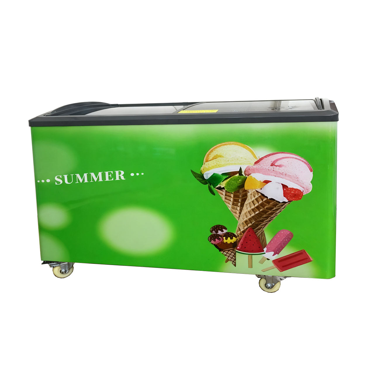 Commercial Ice Cream Freezer Display Case - Perfect for Ice Cream Shops, Supermarkets to Keep Treats Fresh and Attractive