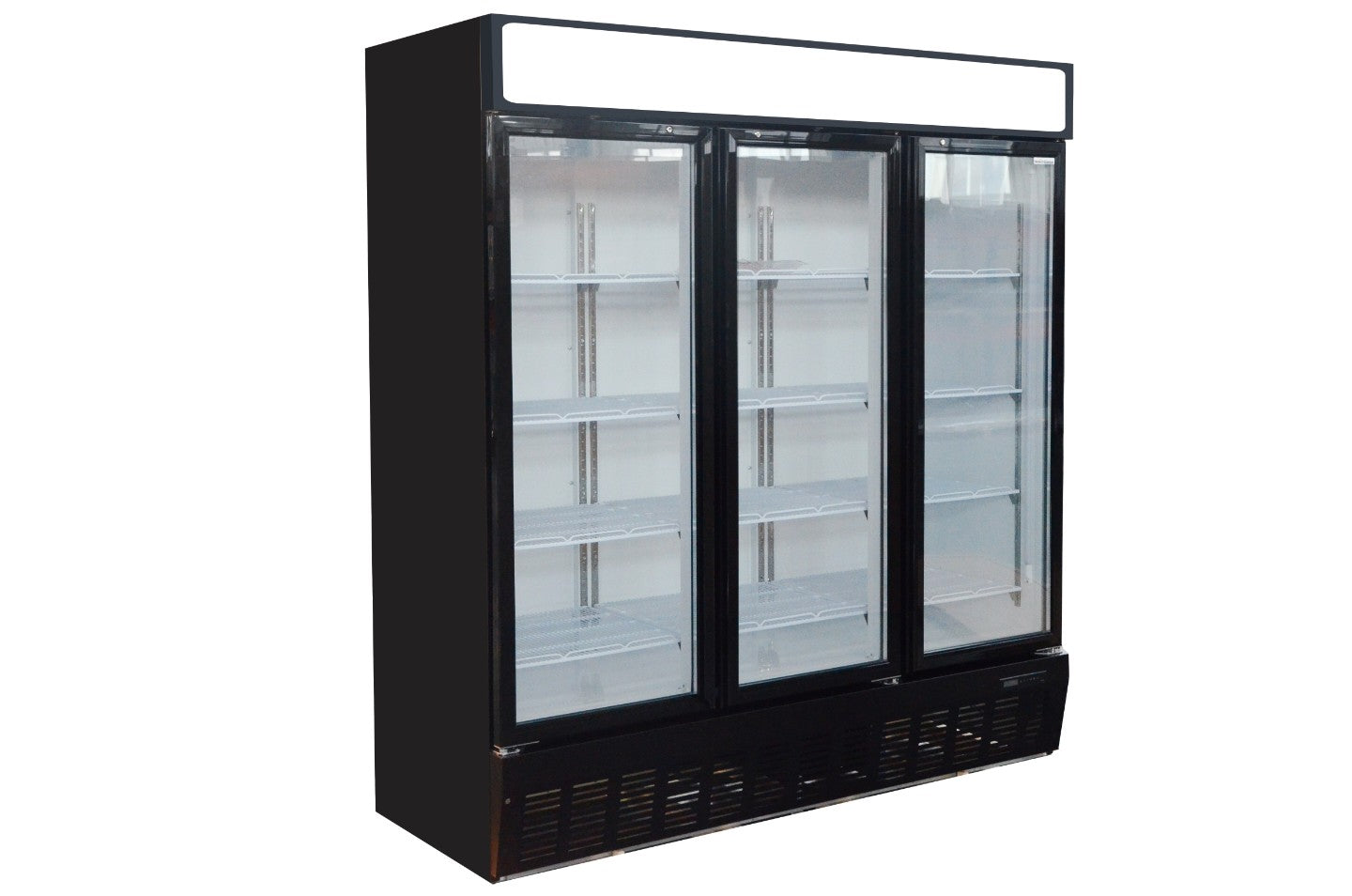 Commercial Upright Refrigerated Display Case - Glass Door Cooler for Convenience Stores, Supermarkets, Bakeries & Café Drinks Storage