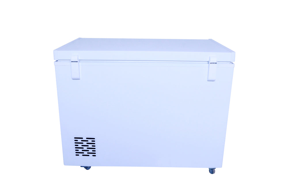 12V/24V Solar Freezer Cooler with Battery- Portable Refrigerator for Camping, RV, Off-Grid Living, Outdoor Picnics & Emergency Storag